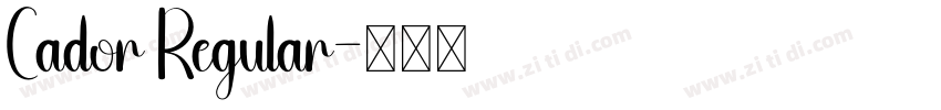 Cador Regular字体转换
